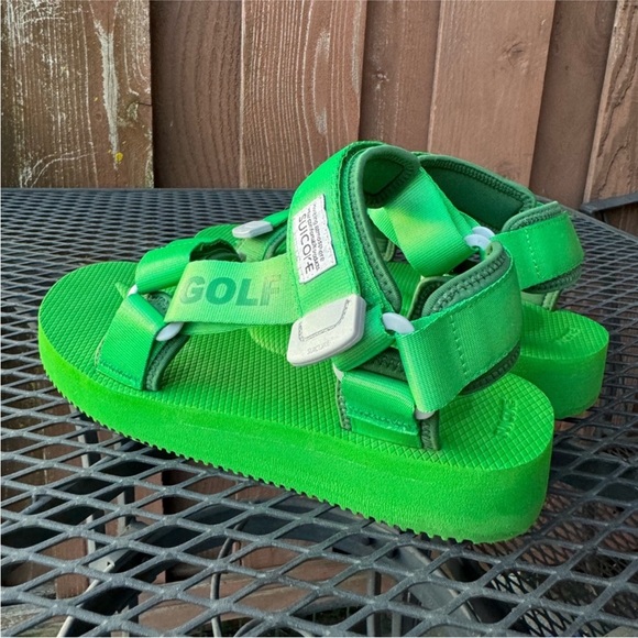 Suicoke x Golfwang by Tyler the Creator green strapped sandals in women’s size 8 - Picture 2 of 8